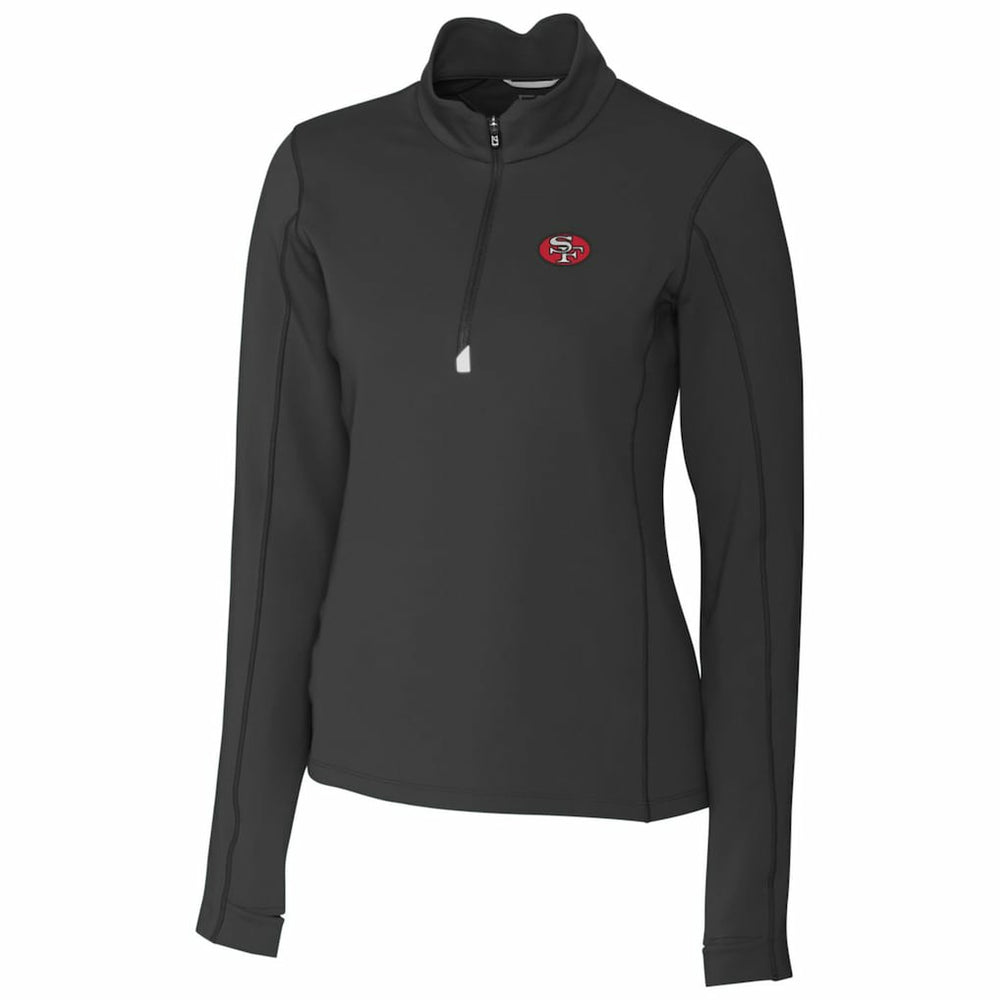 Cutter & Buck Women's Throwback Logo Traverse Stretch Quarter-Zip Pullover Top - San Francisco 49ers Pullover