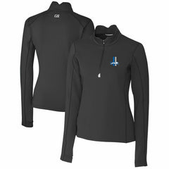 Cutter & Buck Women's Throwback Logo Traverse Stretch Quarter-Zip Pullover Top - Detroit Lions Pullover