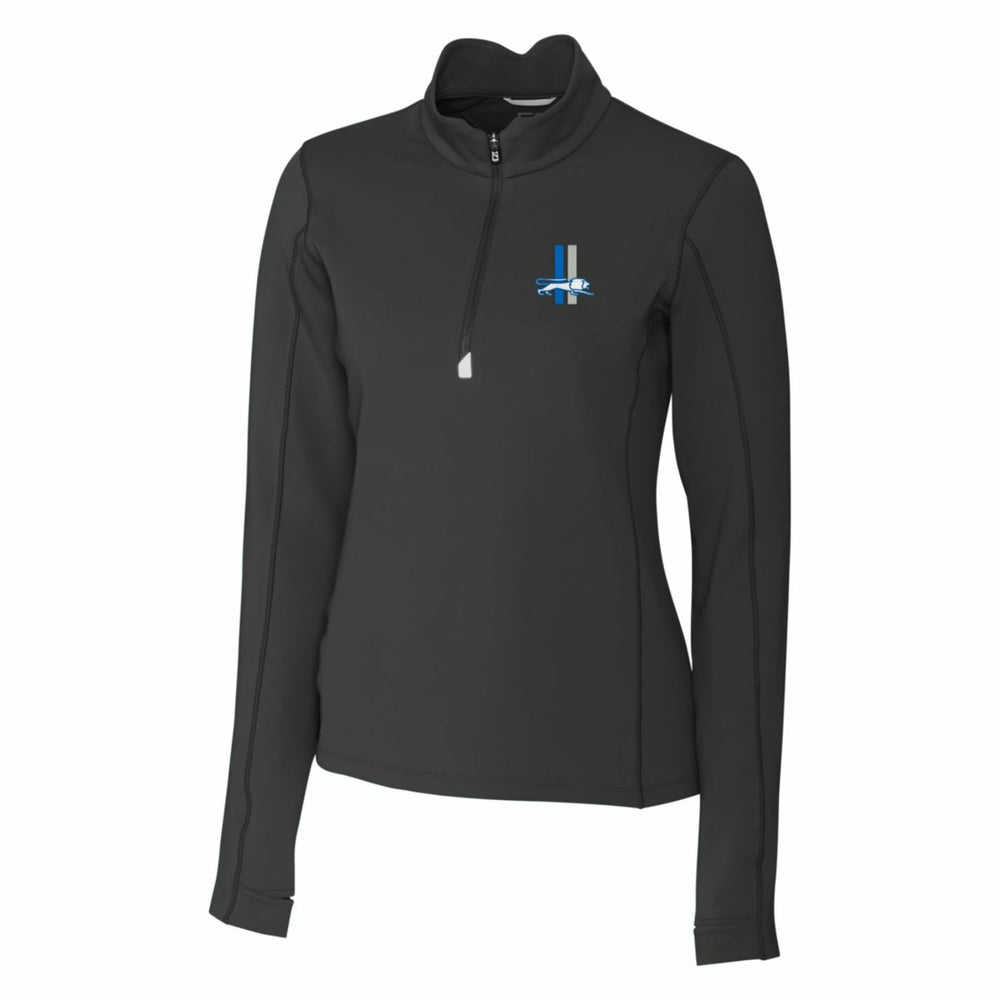 Cutter & Buck Women's Throwback Logo Traverse Stretch Quarter-Zip Pullover Top - Detroit Lions Pullover
