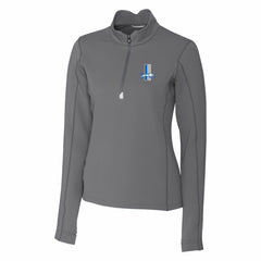 Cutter & Buck Women's Throwback Logo Traverse Stretch Quarter-Zip Pullover Top - Detroit Lions Pullover