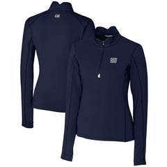Cutter & Buck Women's Throwback Logo Traverse Stretch Quarter-Zip Pullover Top - New York Giants Pullover