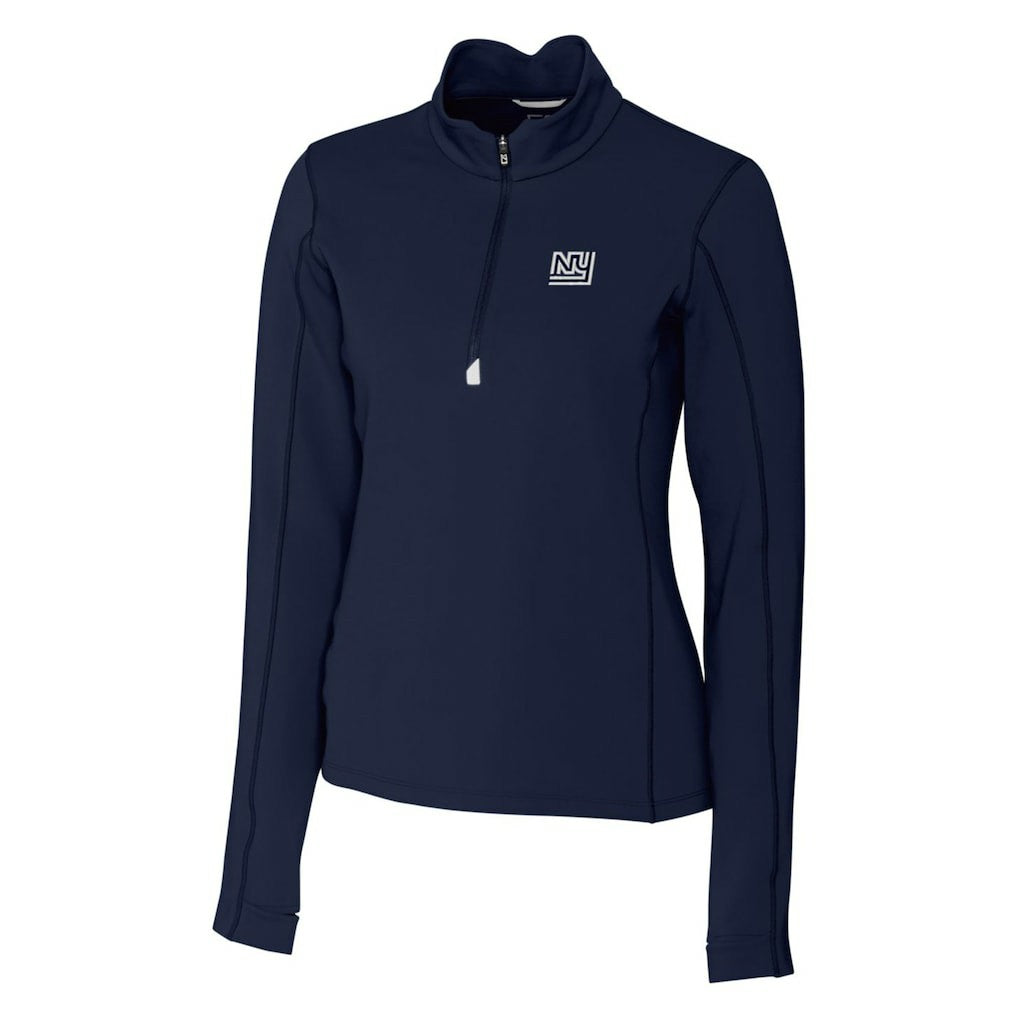 Cutter & Buck Women's Throwback Logo Traverse Stretch Quarter-Zip Pullover Top - New York Giants Pullover