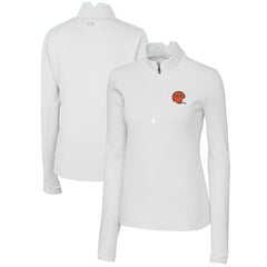 Cutter & Buck Women's Throwback Logo Traverse Stretch Quarter-Zip Pullover Top - Cincinnati Bengals Pullover