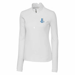 Cutter & Buck Women's Throwback Logo Traverse Stretch Quarter-Zip Pullover Top - Detroit Lions Pullover