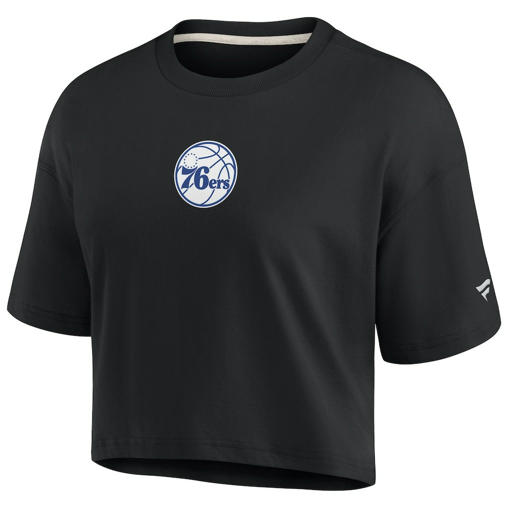 Fanatics Philadelphia 76ers Women's Elements Super Soft Boxy Cropped T-Shirt