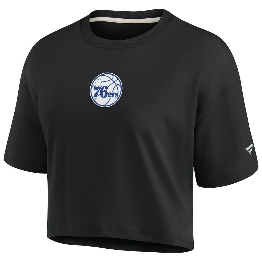 Fanatics Philadelphia 76ers Women's Elements Super Soft Boxy Cropped T-Shirt