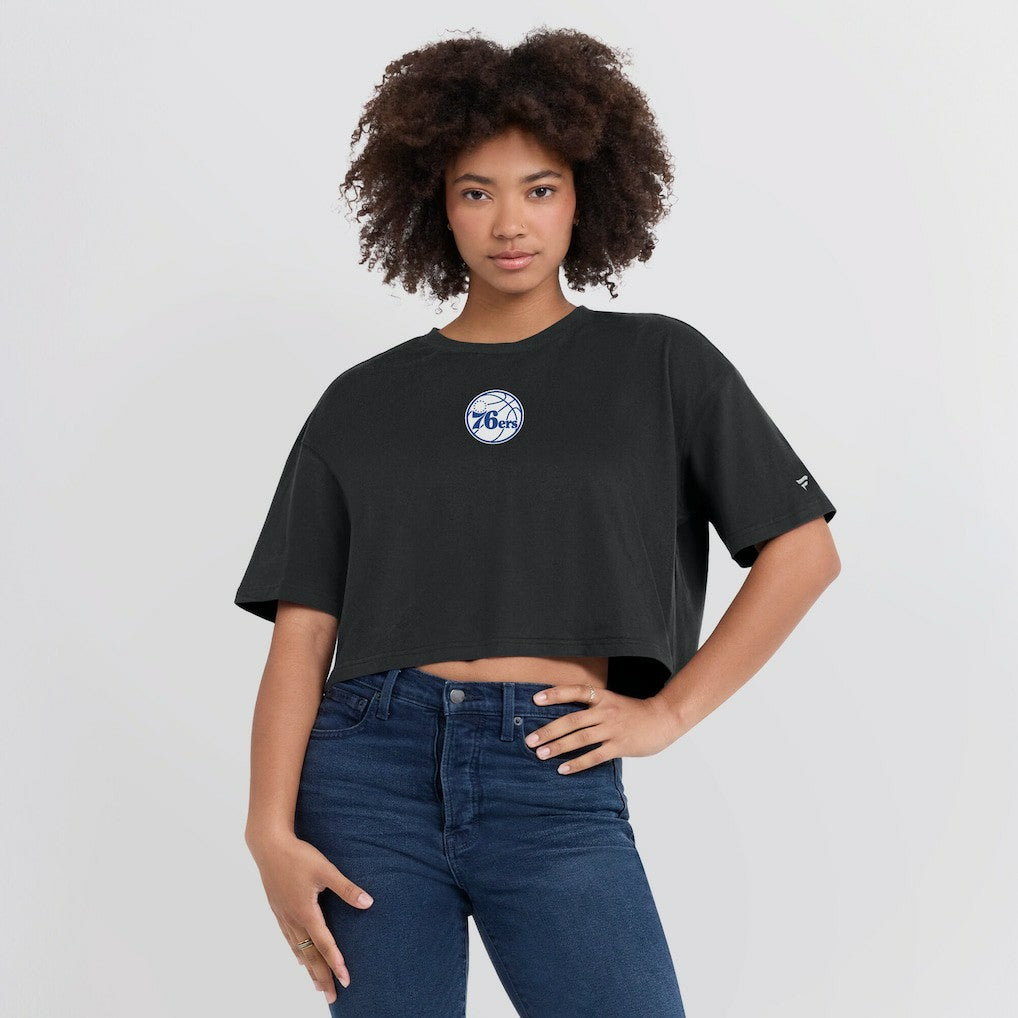 Fanatics Philadelphia 76ers Women's Elements Super Soft Boxy Cropped T-Shirt