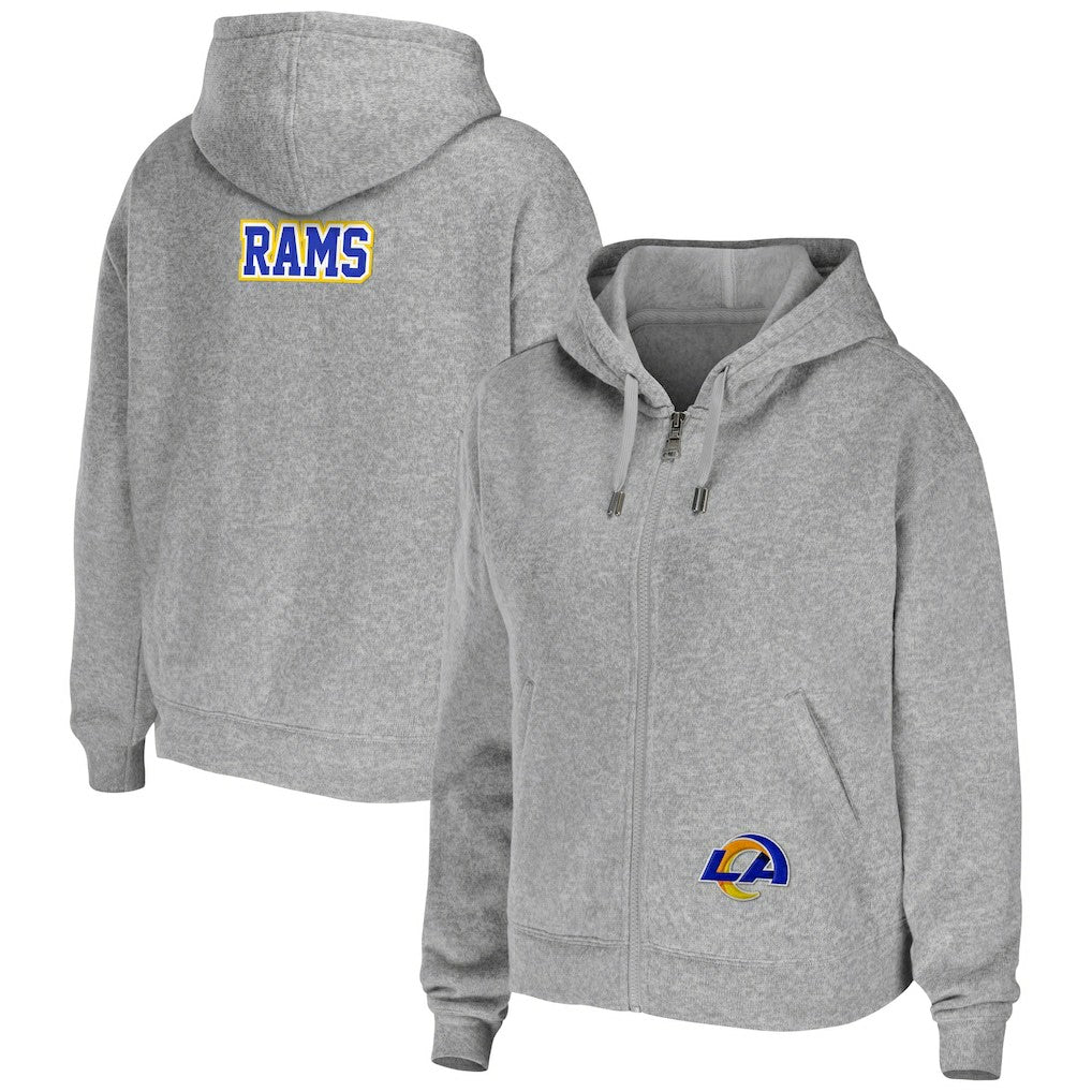 WEAR by Erin Andrews Women's Team Full-Zip Hoodie - Los Angeles Rams Hoodies