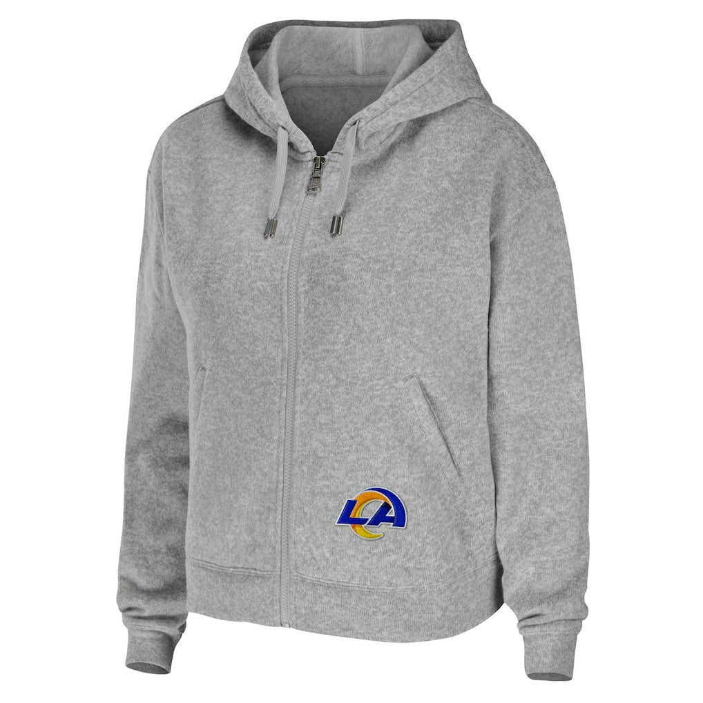 WEAR by Erin Andrews Women's Team Full-Zip Hoodie - Los Angeles Rams Hoodies