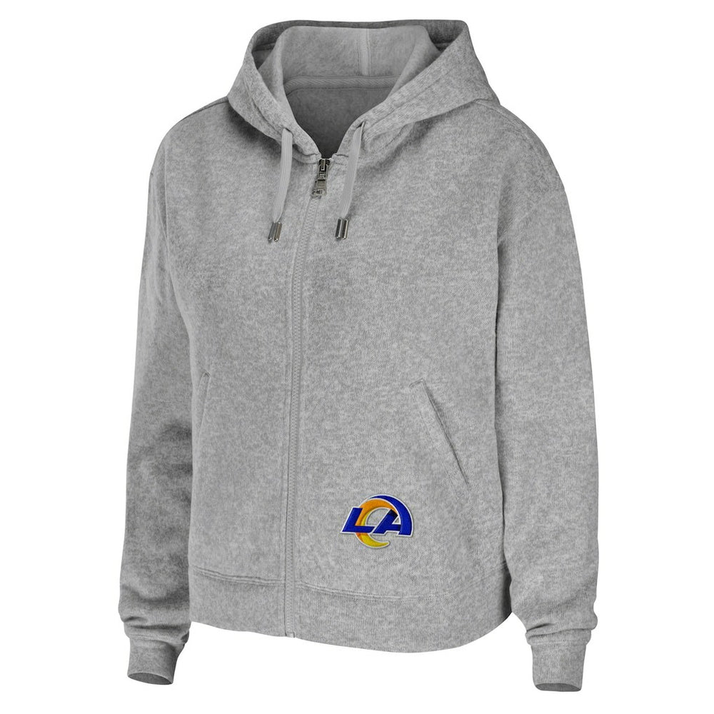 WEAR by Erin Andrews Women's Team Full-Zip Hoodie - Los Angeles Rams Hoodies