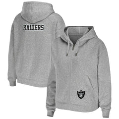 WEAR by Erin Andrews Women's Team Full-Zip Hoodie - Las Vegas Raiders Hoodies