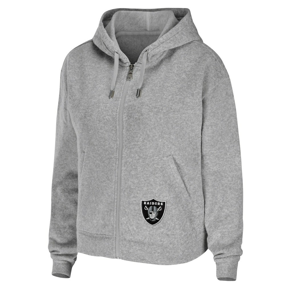 WEAR by Erin Andrews Women's Team Full-Zip Hoodie - Las Vegas Raiders Hoodies