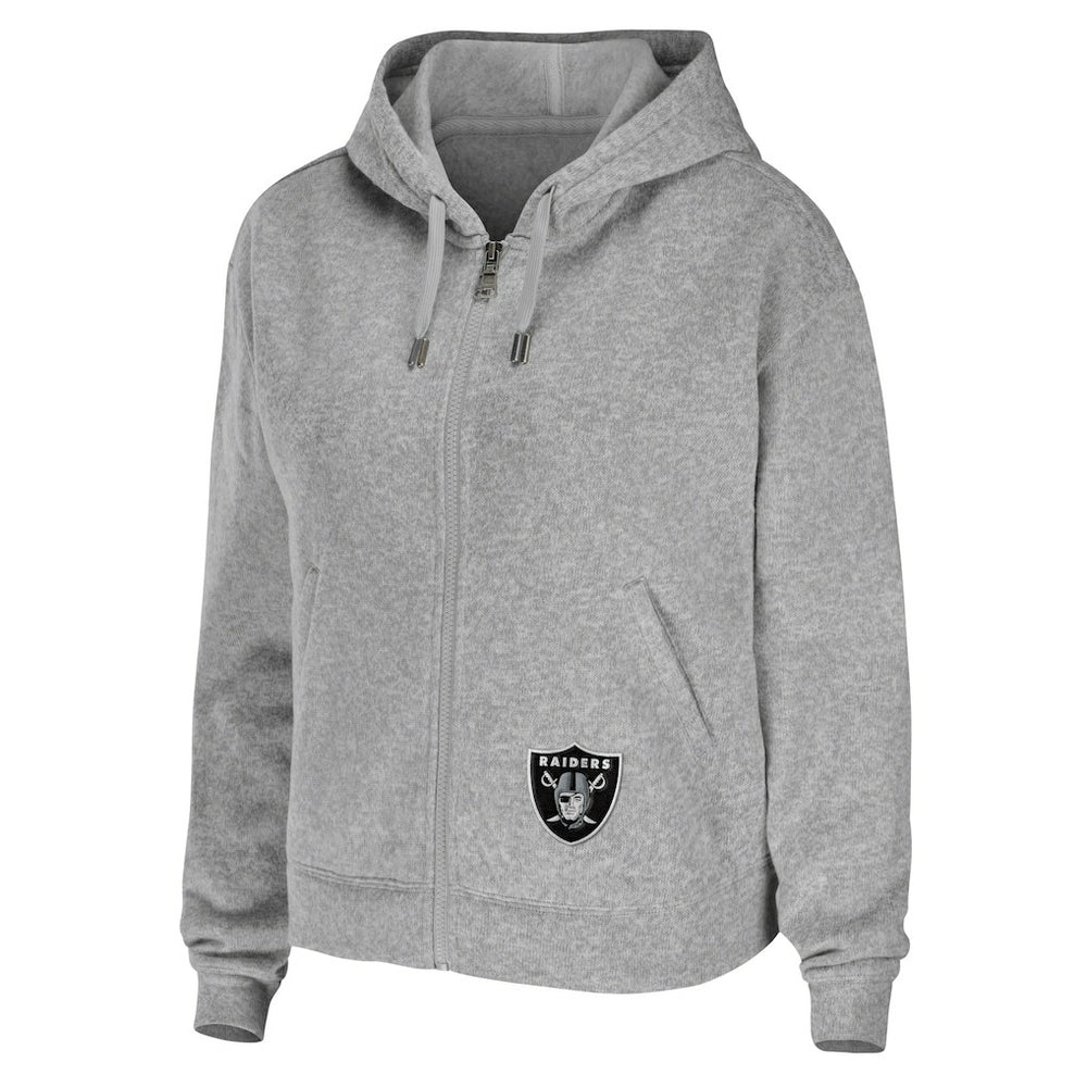 WEAR by Erin Andrews Women's Team Full-Zip Hoodie - Las Vegas Raiders Hoodies