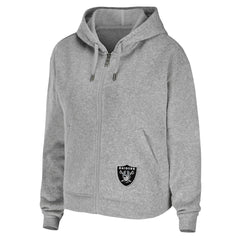 WEAR by Erin Andrews Women's Team Full-Zip Hoodie - Las Vegas Raiders Hoodies
