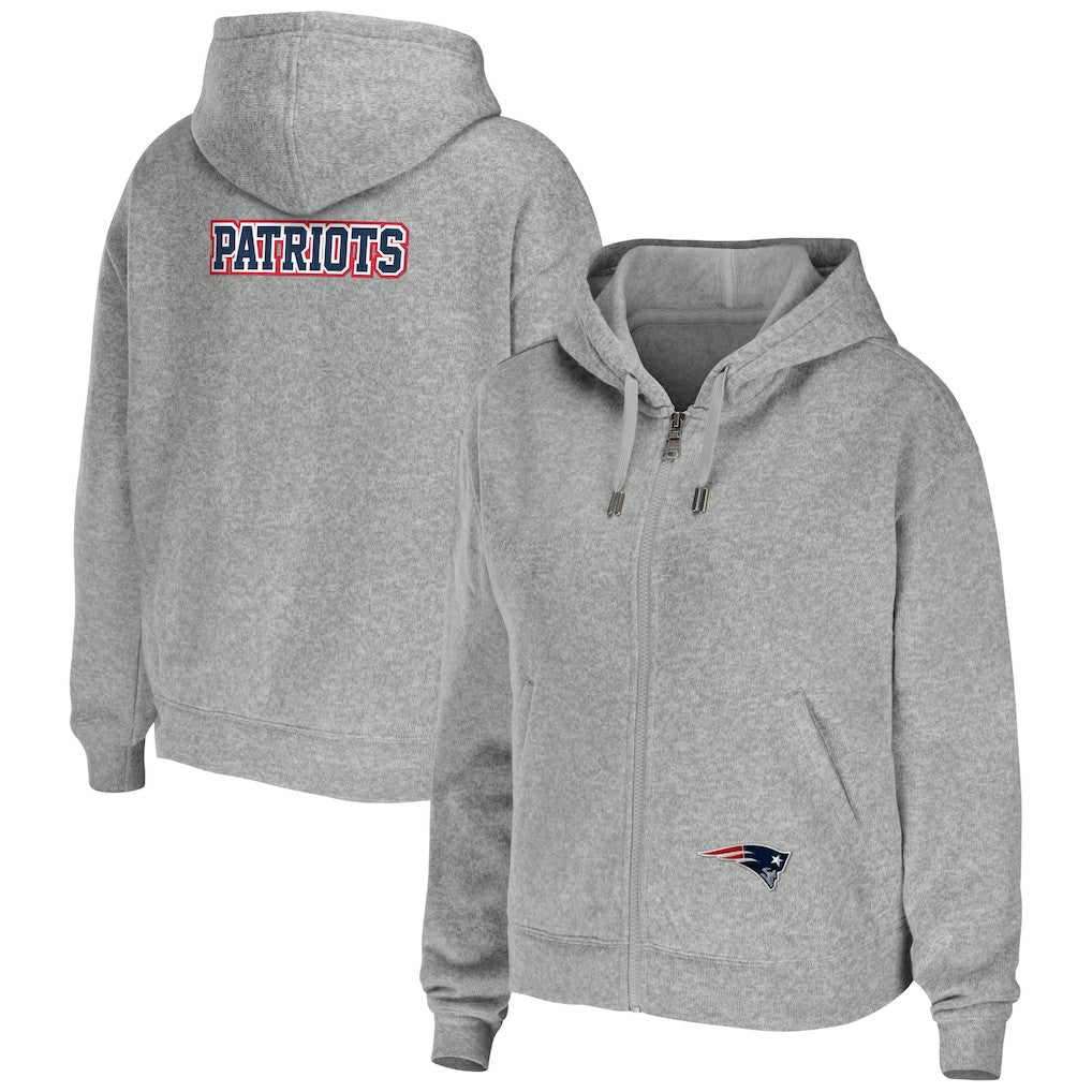 WEAR by Erin Andrews Women's Team Full-Zip Hoodie - New England Patriots Hoodies