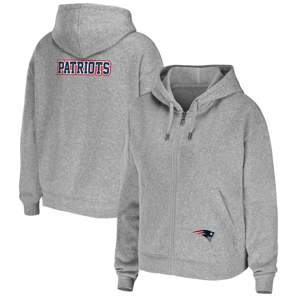 WEAR by Erin Andrews Women's Team Full-Zip Hoodie - New England Patriots Hoodies