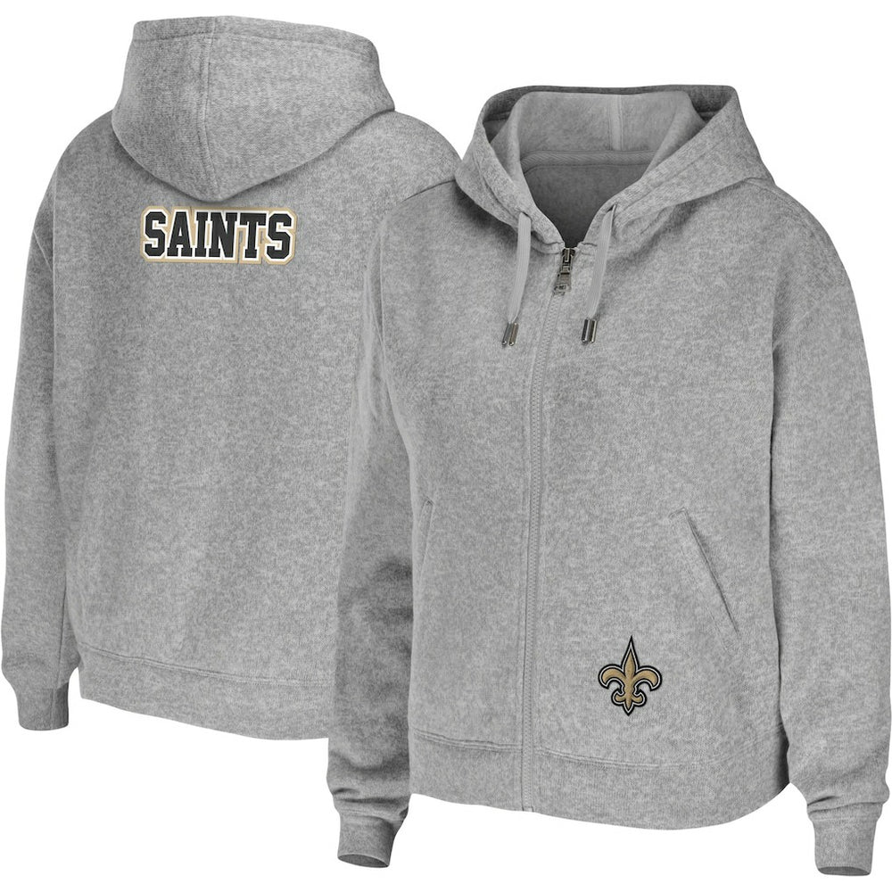 WEAR by Erin Andrews Women's Team Full-Zip Hoodie - New Orleans Saints Hoodies