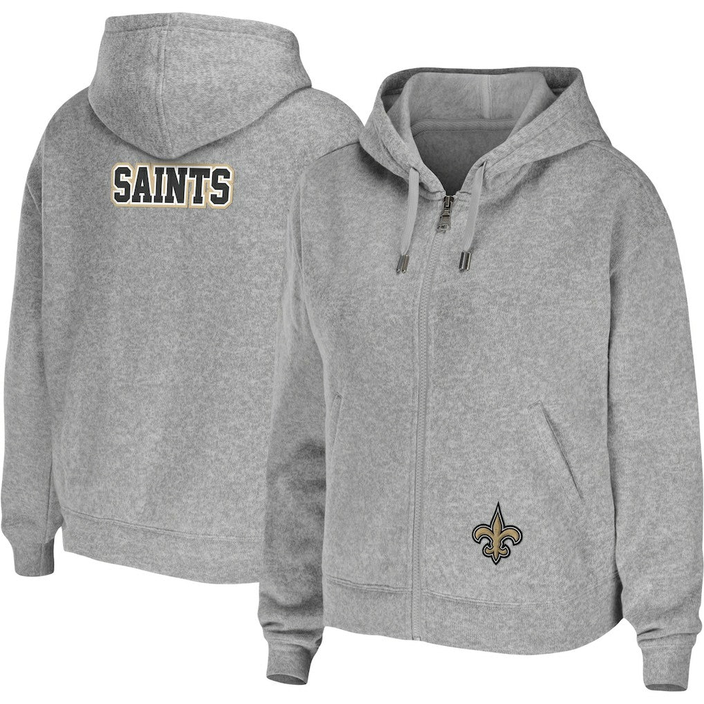 WEAR by Erin Andrews Women's Team Full-Zip Hoodie - New Orleans Saints Hoodies
