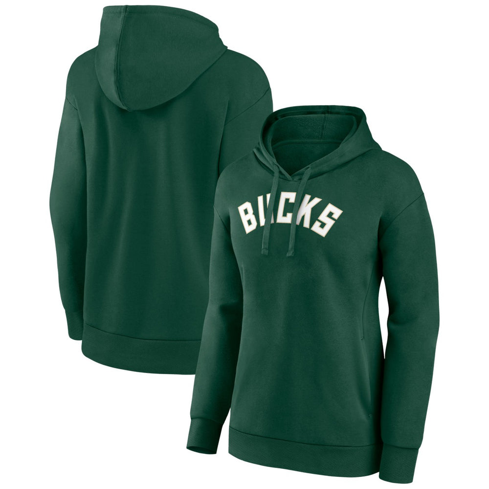 Milwaukee Bucks Women's Wordmark Alt Pullover Hoodie