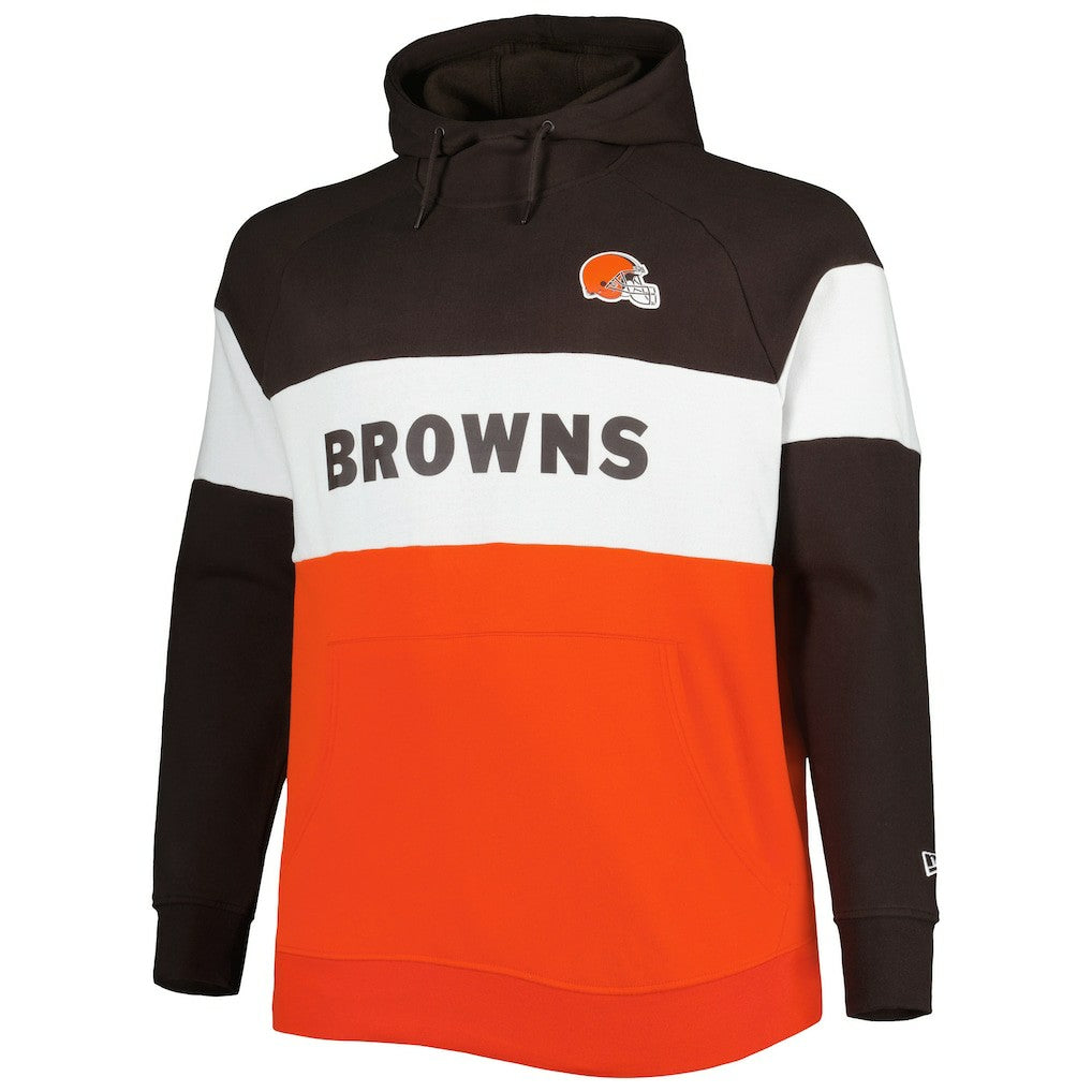 Big & Tall Current Colorblock Raglan Fleece Pullover Hoodie - Cleveland Browns Hoodies