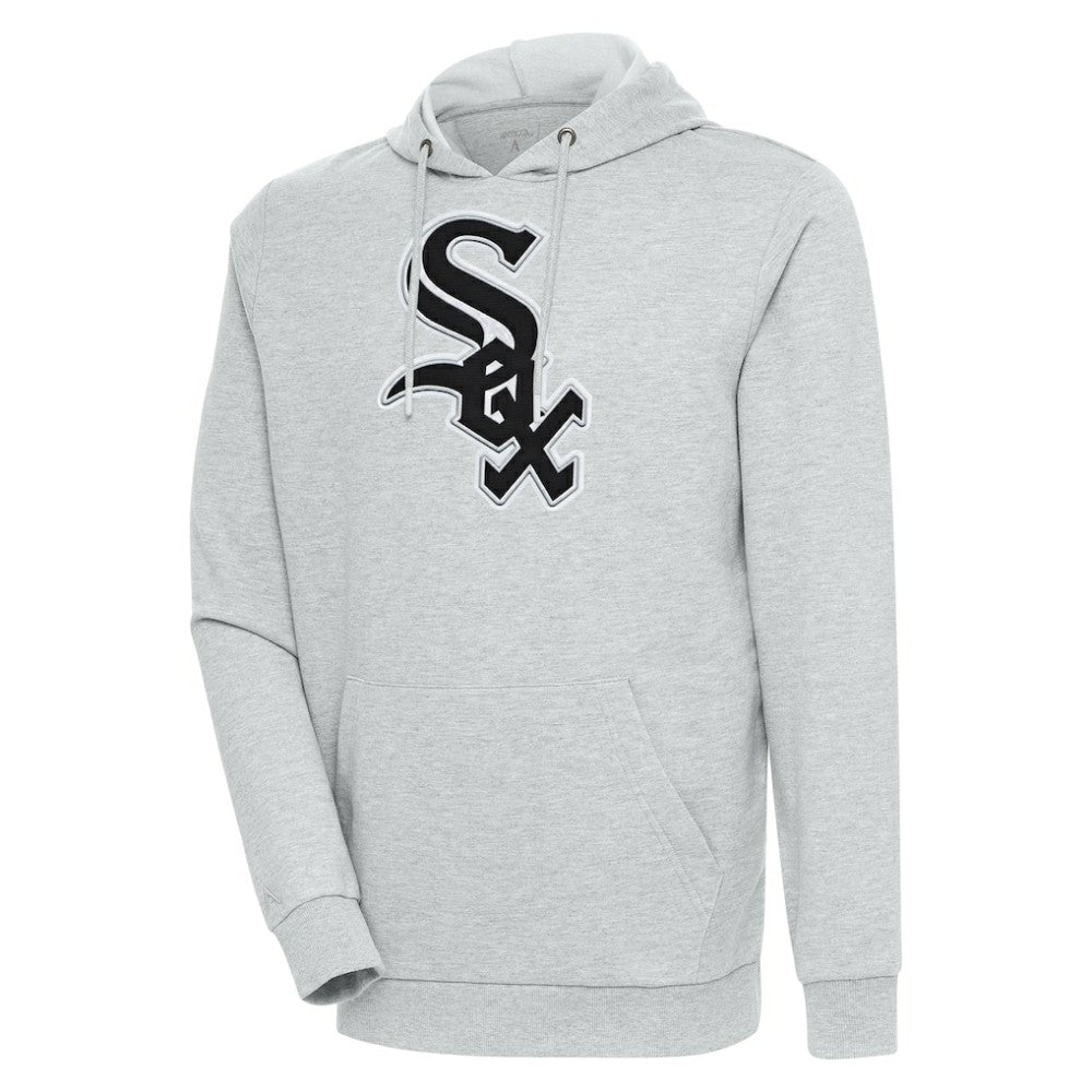 Heather Gray Chicago White Sox Antigua Action Pullover Hoodie