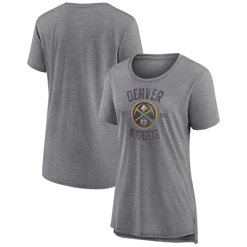 Denver Nuggets Women's Heritage Tri-Blend T-Shirt sale