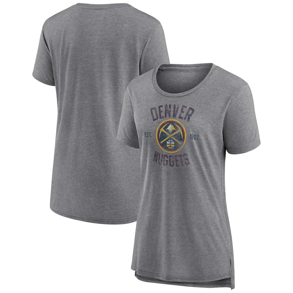 Denver Nuggets Women's Heritage Tri-Blend T-Shirt sale