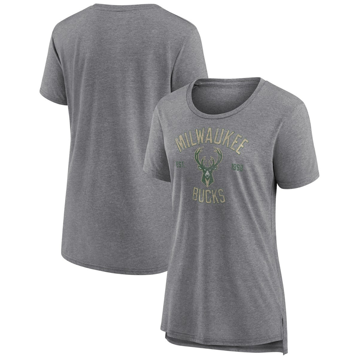 Milwaukee Bucks Women's Heritage Tri-Blend T-Shirt