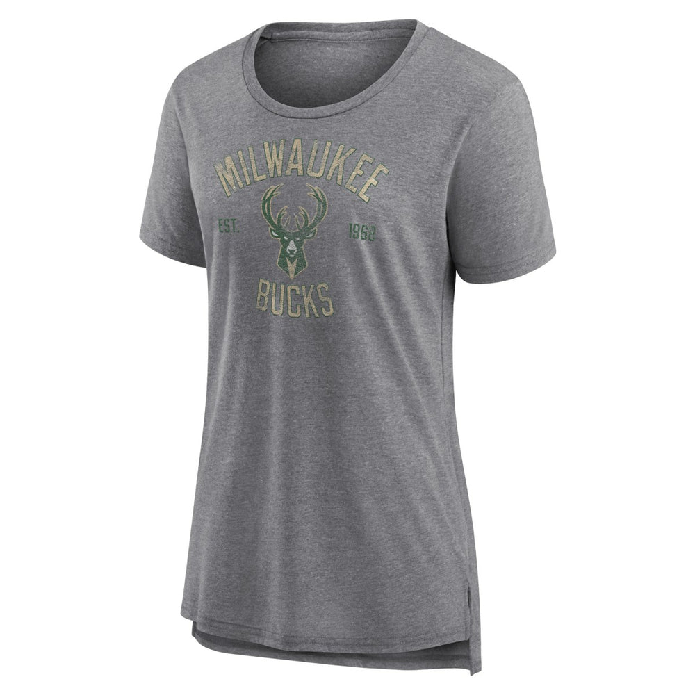 Milwaukee Bucks Women's Heritage Tri-Blend T-Shirt