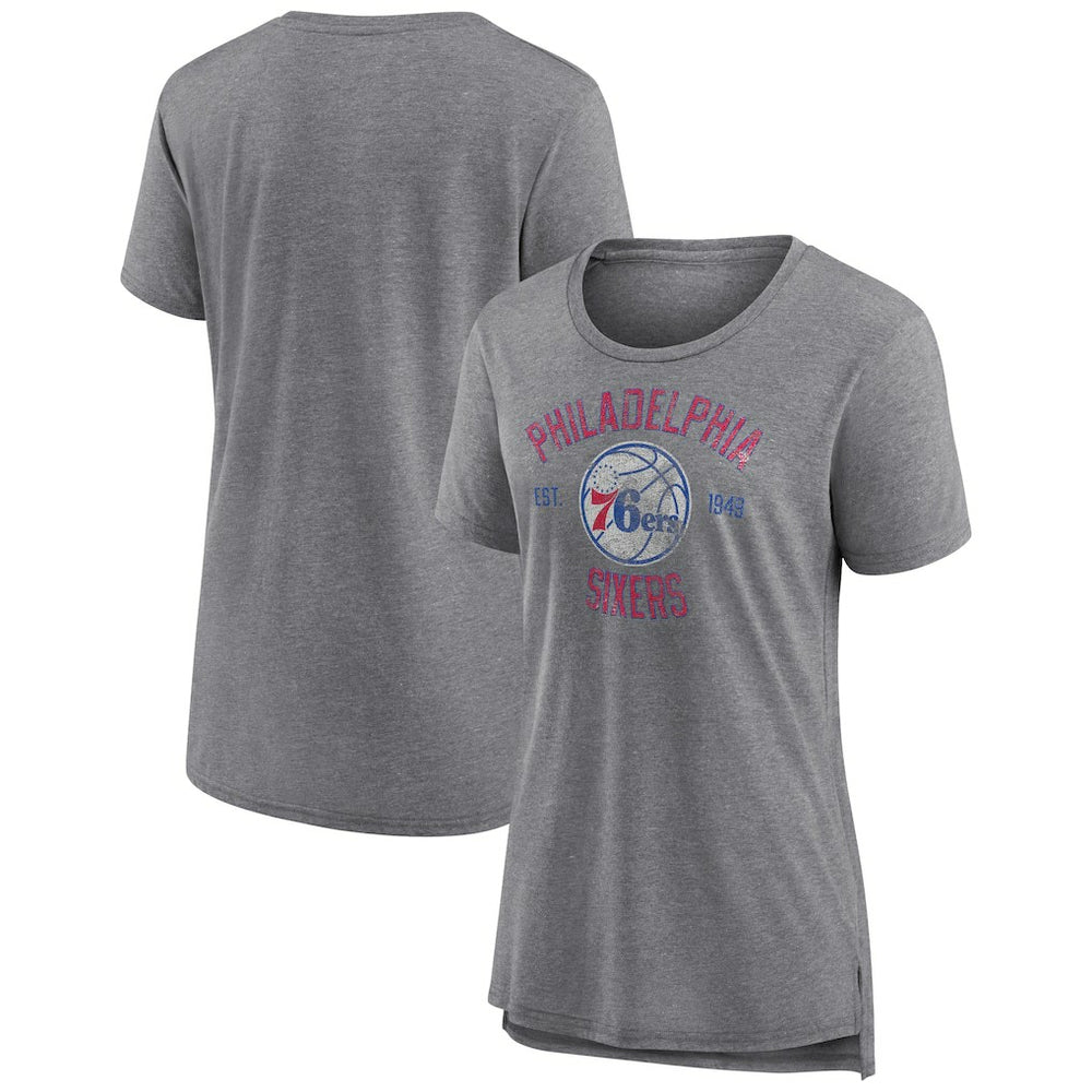 Philadelphia 76ers Women's Heritage Tri-Blend T-Shirt