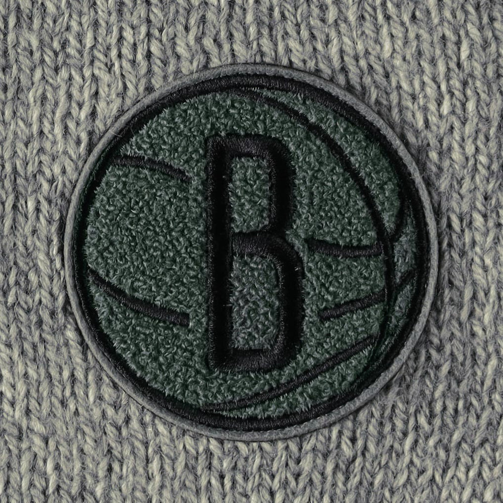Brooklyn Nets Lusso Women's Scarletts Lantern Sleeve Tri-Blend V-Neck Pullover Sweater