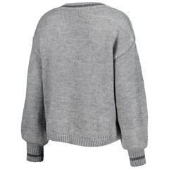Los Angeles Lakers Lusso Women's Scarletts Lantern Sleeve Tri-Blend V-Neck Pullover Sweater