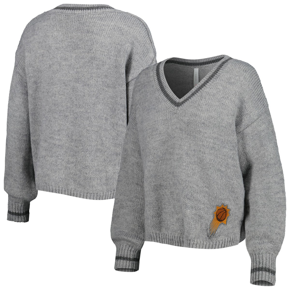 Phoenix Suns Lusso Women's Scarletts Lantern Sleeve Tri-Blend V-Neck Pullover Sweater
