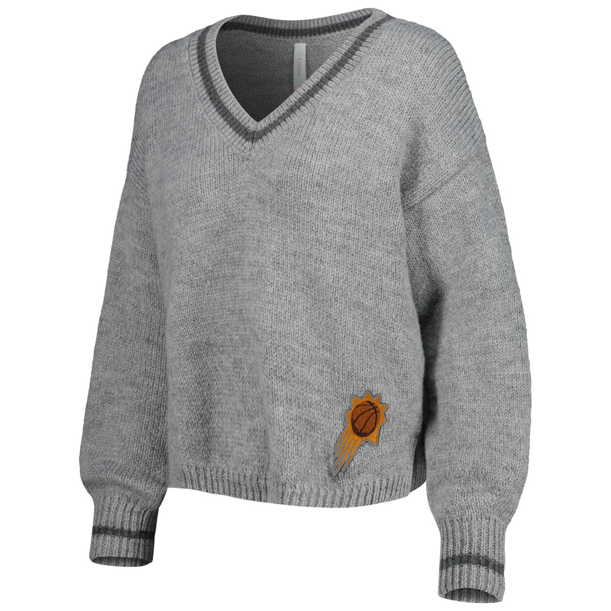 Phoenix Suns Lusso Women's Scarletts Lantern Sleeve Tri-Blend V-Neck Pullover Sweater