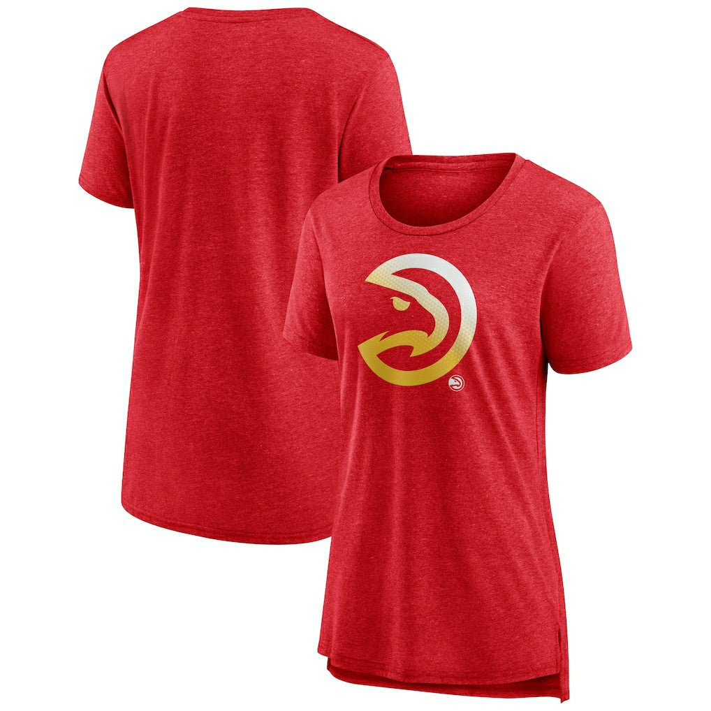Atlanta Hawks Women's Gradient Logo Tri-Blend T-Shirt