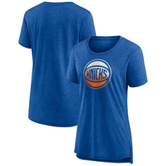 New York Knicks Women's Gradient Logo Tri-Blend T-Shirt
