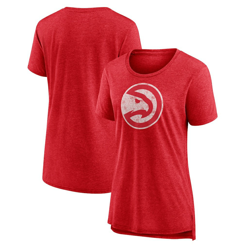 Atlanta Hawks Women's Distressed Logo Tri-Blend T-Shirt