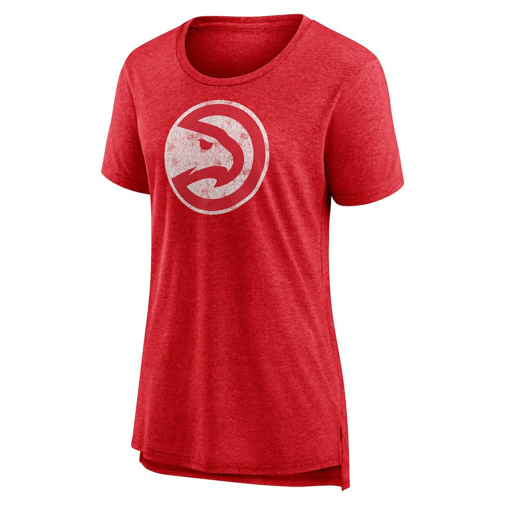 Atlanta Hawks Women's Distressed Logo Tri-Blend T-Shirt