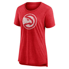Atlanta Hawks Women's Distressed Logo Tri-Blend T-Shirt