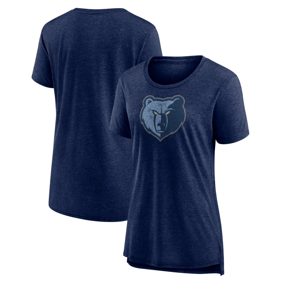 Memphis Grizzlies Women's Distressed Logo Tri-Blend T-Shirt