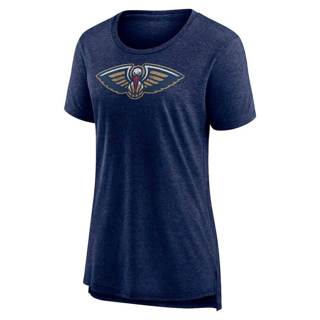 New Orleans Pelicans Women's Distressed Logo Tri-Blend T-Shirt