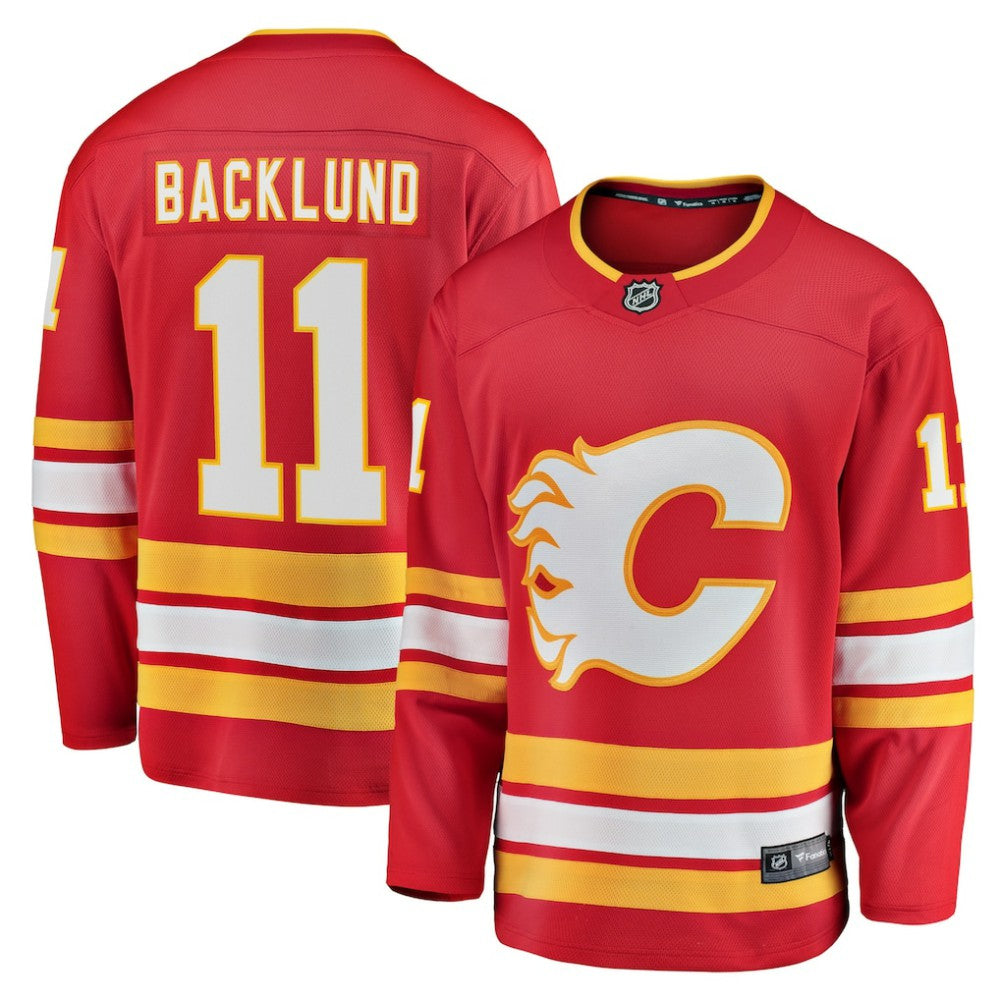 NHL Mikael Backlund Calgary Flames Fanatics Home Breakaway Player Jersey