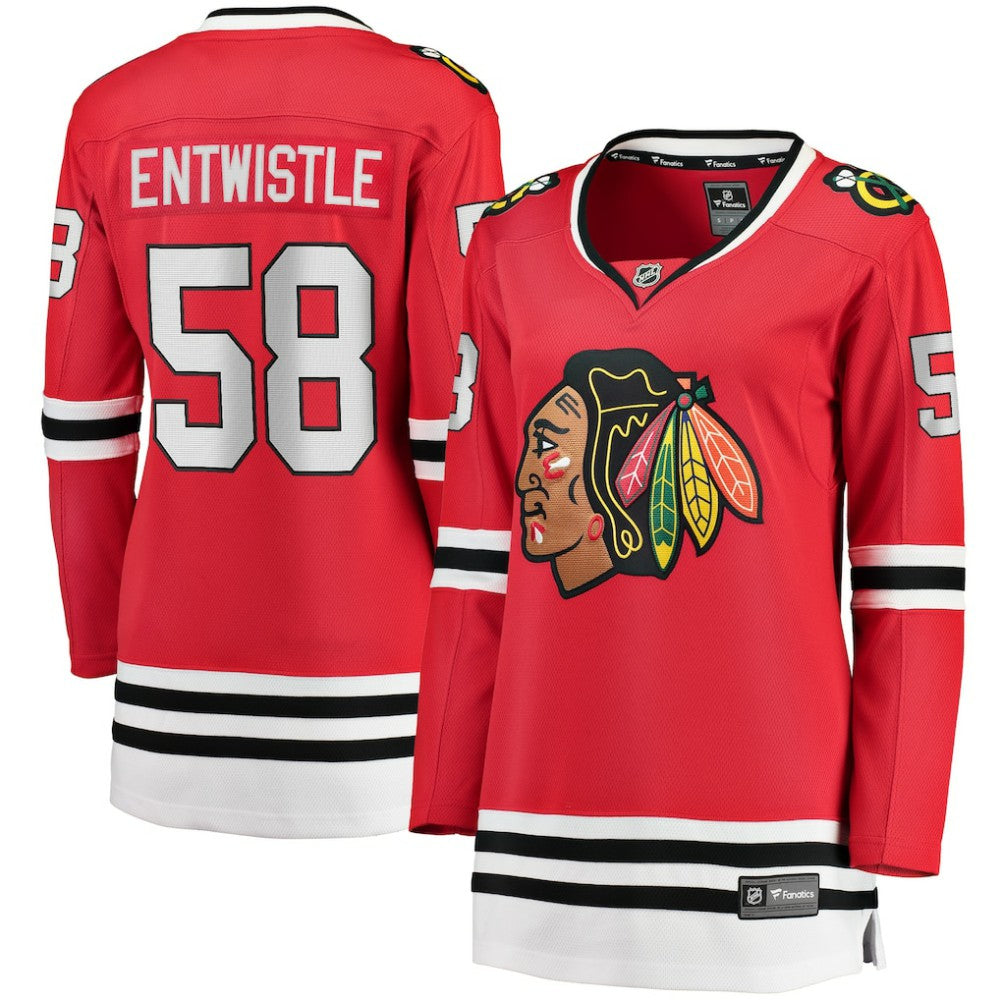 NHL MacKenzie Entwistle Chicago Blackhawks Fanatics Women's Home Breakaway Player Jersey