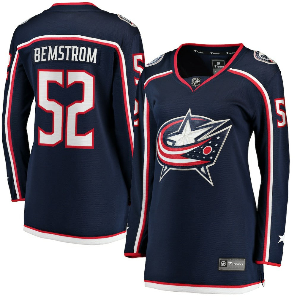 NHL Emil Bemstrom Columbus Blue Jackets Fanatics Women's Home Breakaway Player Jersey