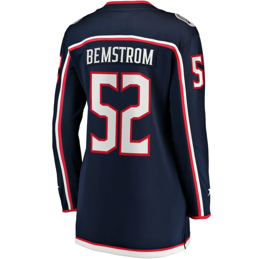 NHL Emil Bemstrom Columbus Blue Jackets Fanatics Women's Home Breakaway Player Jersey