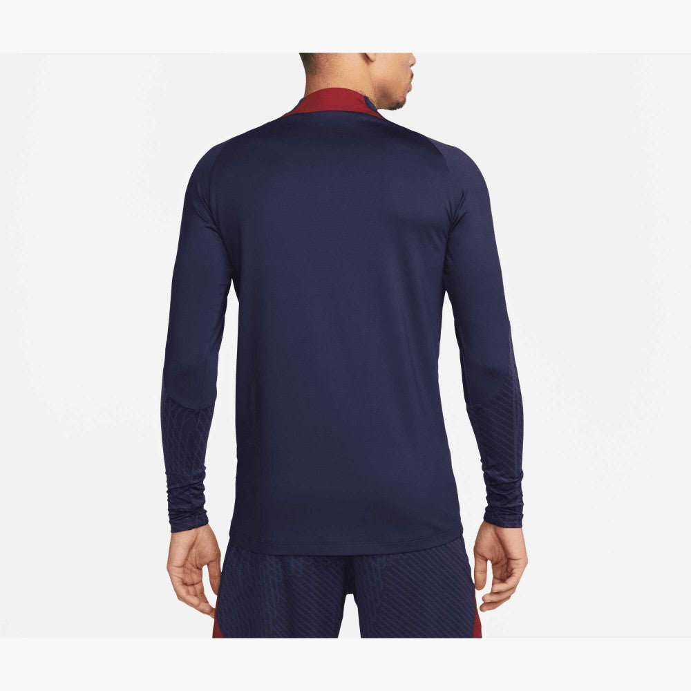 Paris Saint-Germain 2023/24 Strike Drill Performance Raglan Quarter-Zip Long Sleeve Top
