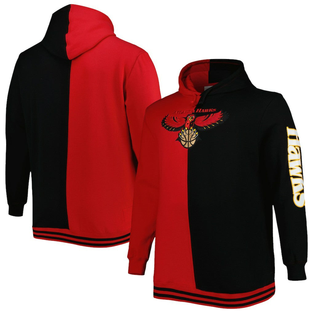 Mitchell & Ness Atlanta Hawks Hardwood Classics Big & Tall Hardwood Classics Split Pullover Hoodie