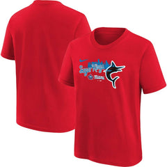 Red Miami Marlins Nike Youth City Connect Graphic T-Shirt
