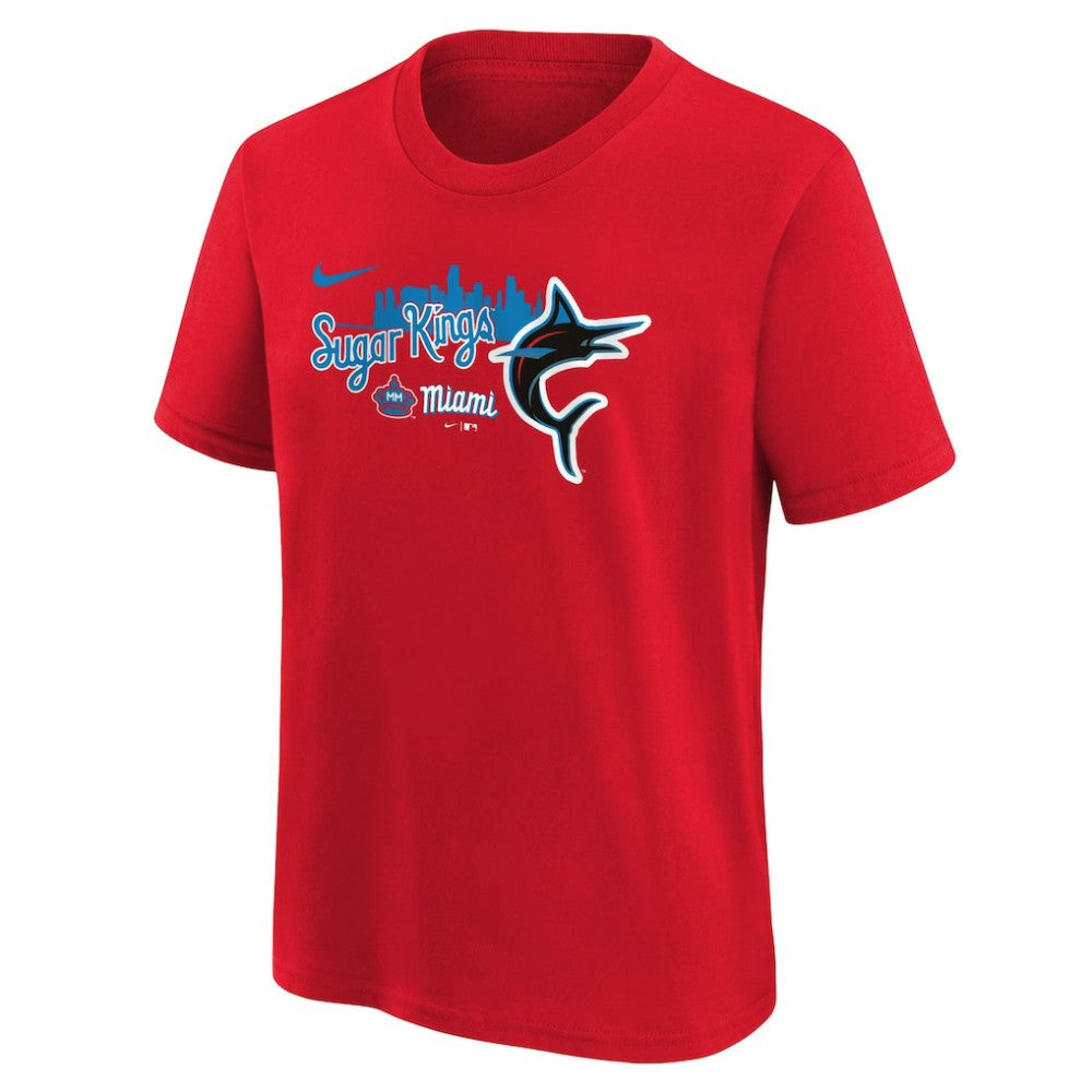 Red Miami Marlins Nike Youth City Connect Graphic T-Shirt