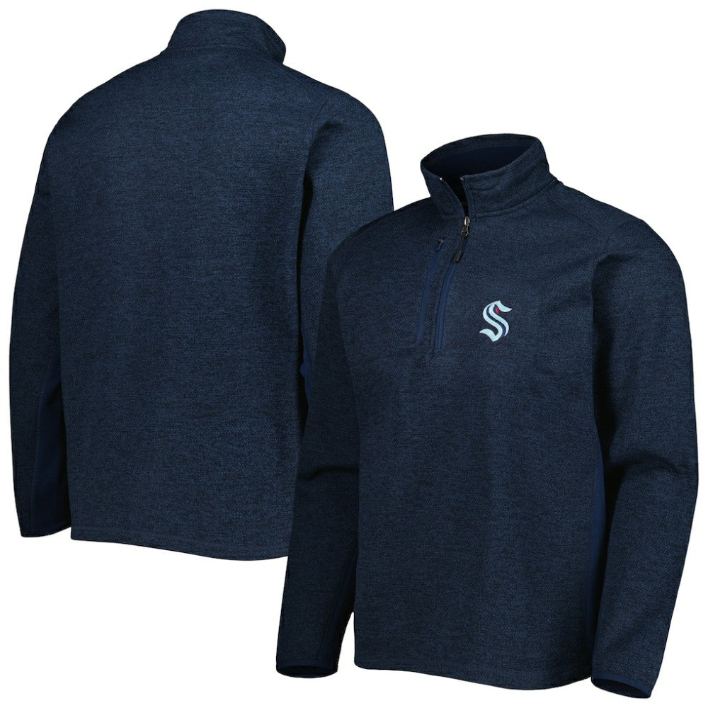 NHL Seattle Kraken Antigua Course Quarter-Zip Jacket
